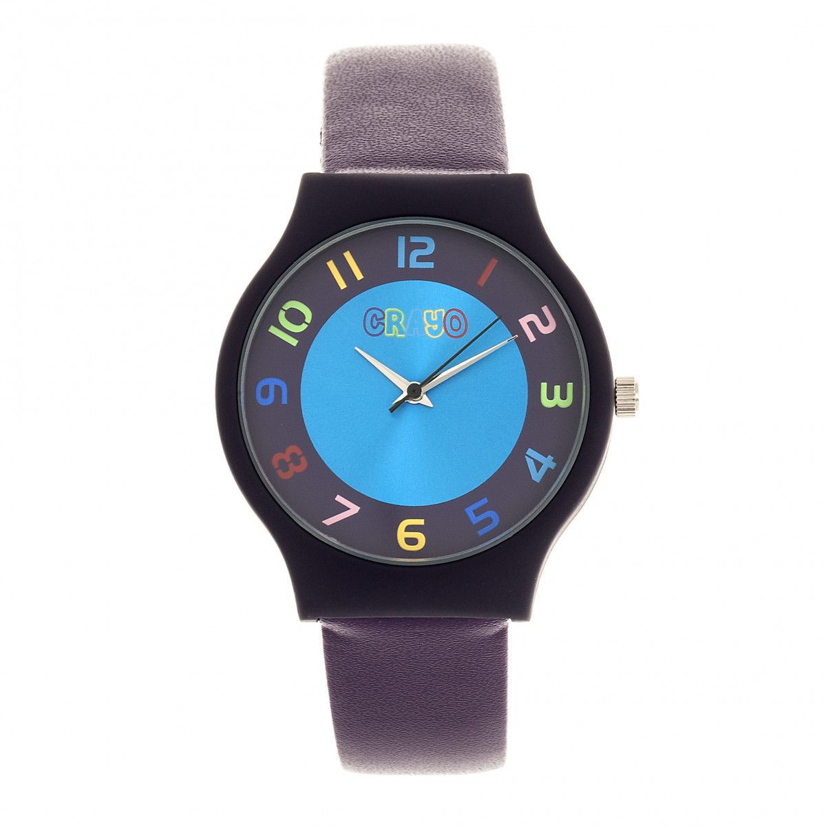 Verspielte Analog-Uhr mit Farbblock