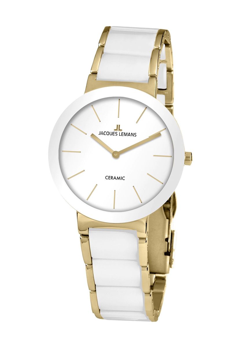 Minimalistische Uhr mit Keramikgliedern