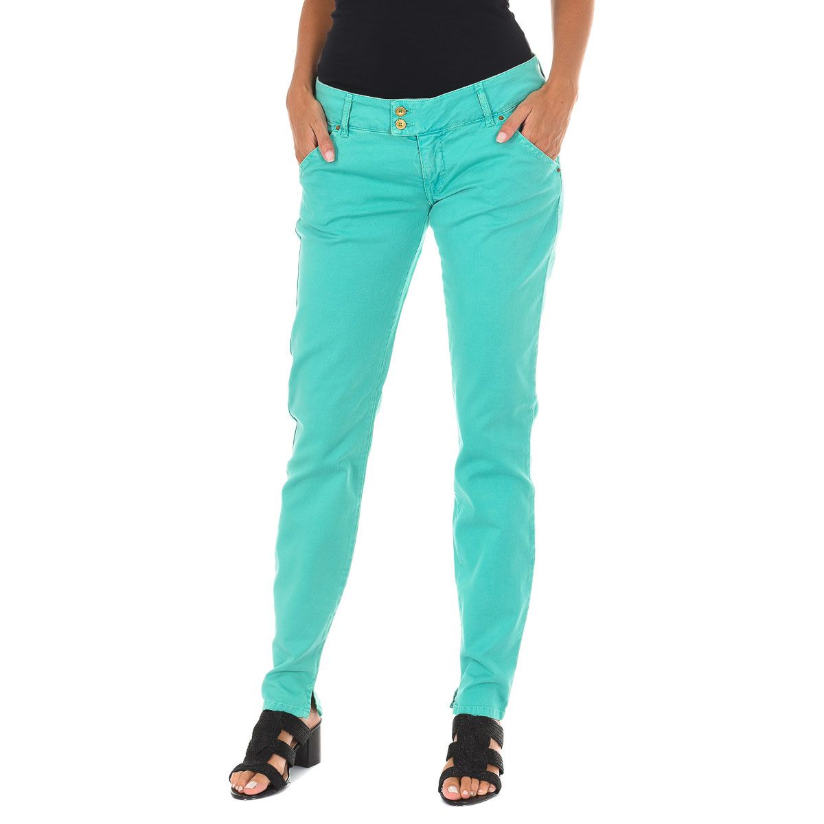 Knöchellange Chino-Hose aus Baumwolle