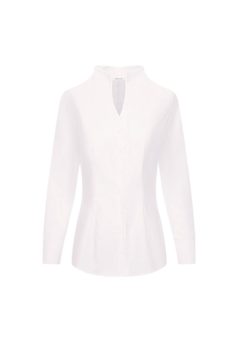 Slim-Fit Kelchkragen-Bluse