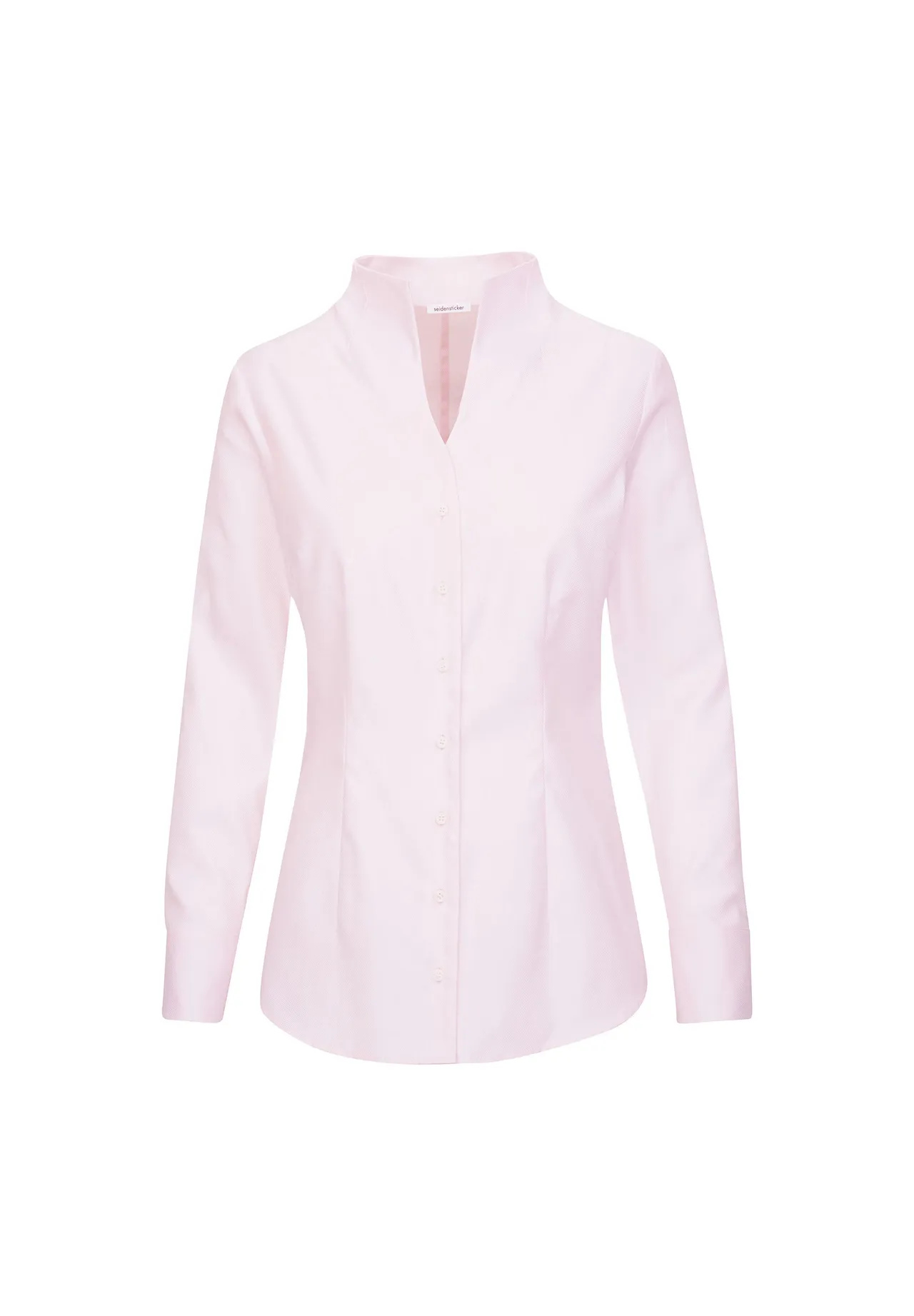 Slim-Fit Kelchkragen-Bluse