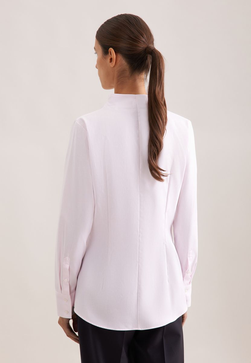 Slim-Fit Kelchkragen-Bluse