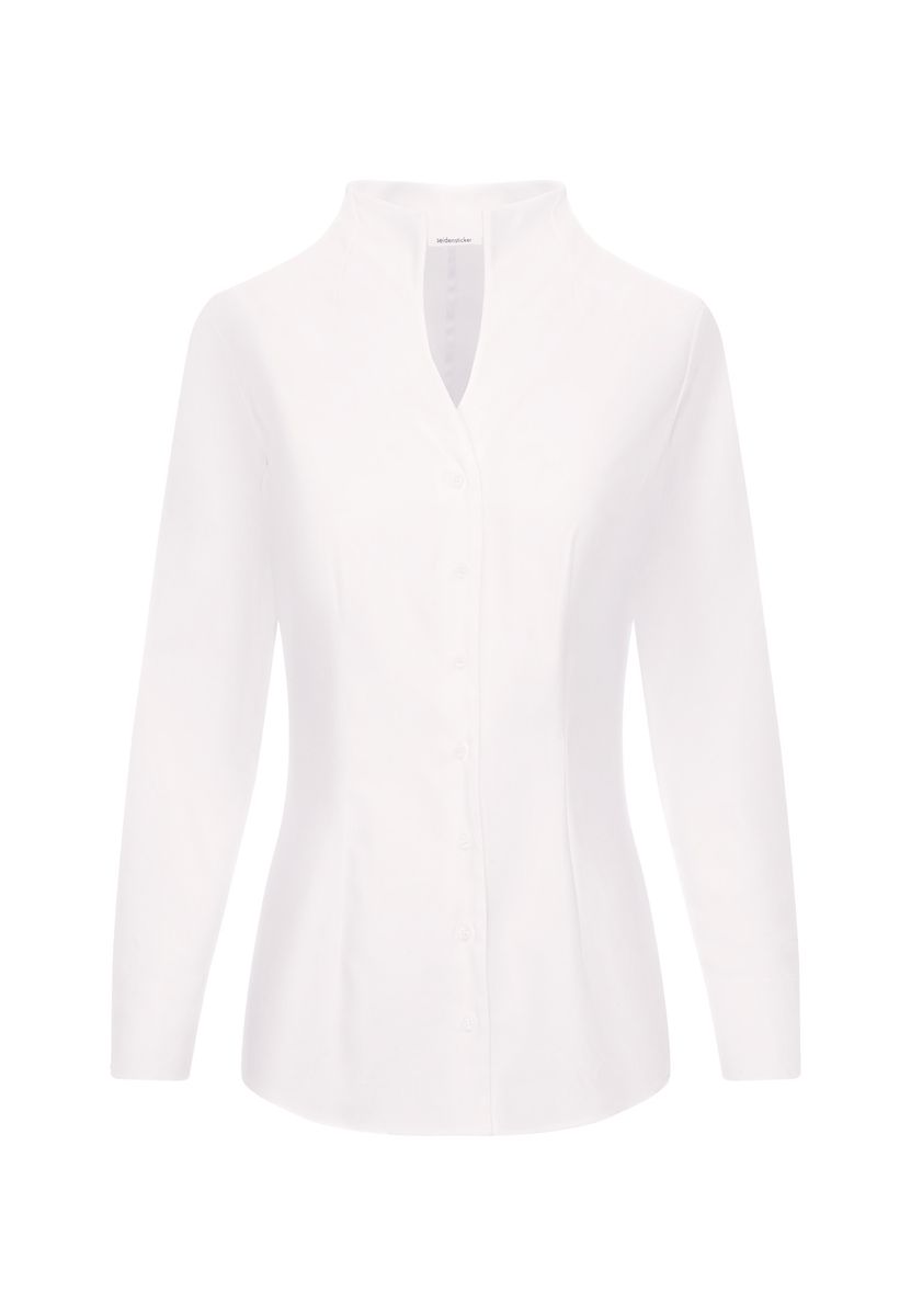 Slim-Fit Kelchkragen-Bluse