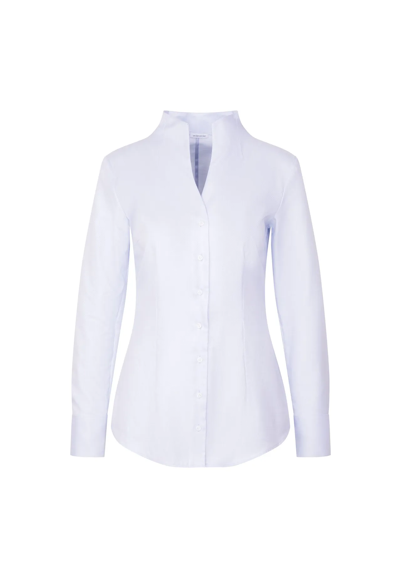 Slim-Fit Kelchkragen-Bluse