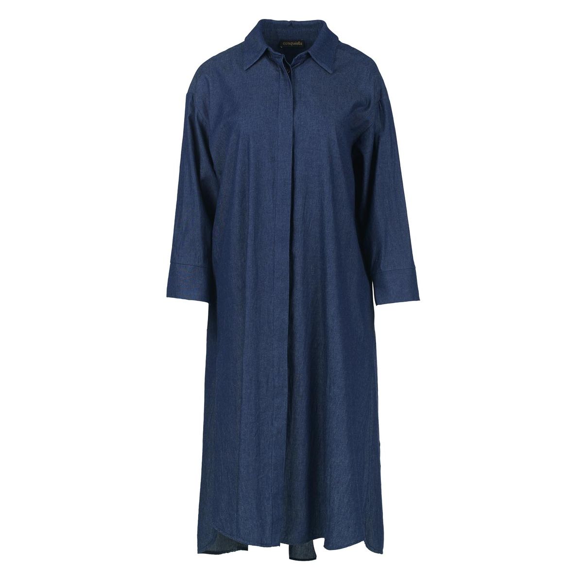 Oversize Denim-Midi-Hemdkleid