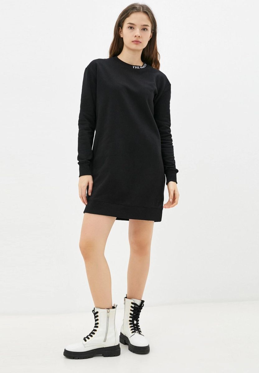 Gemütliches Sweatkleid mit Rundhalsausschnitt