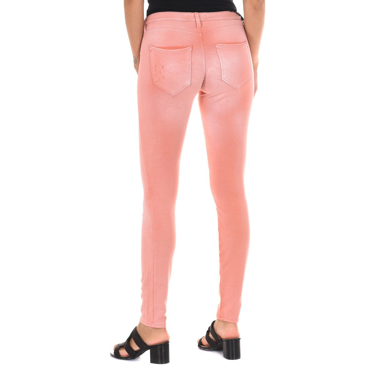 Röhrenhose mit Reißverschluss-Details