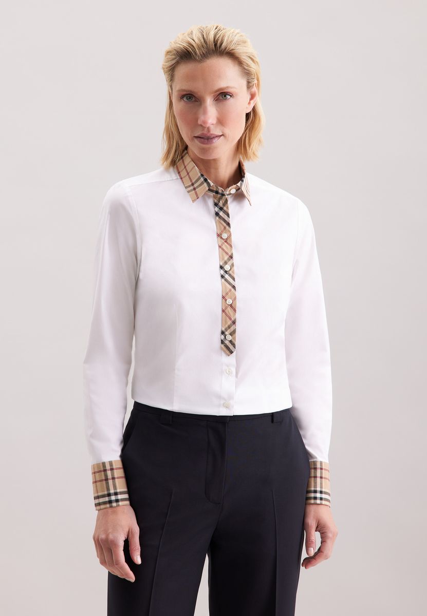 Klassische Hemdbluse aus Viskose-Popeline