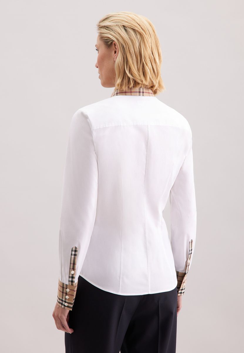 Klassische Hemdbluse aus Viskose-Popeline