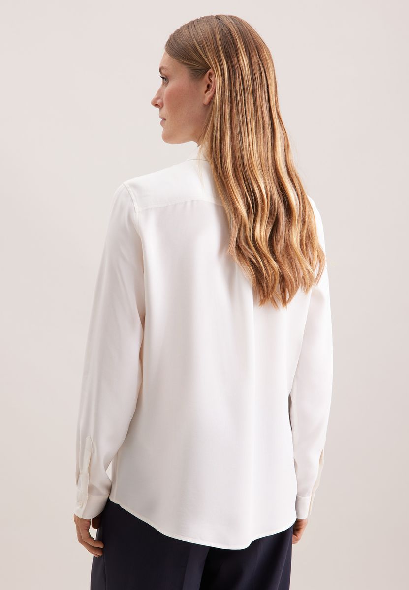 Klassische Hemdbluse aus Viskose-Popeline