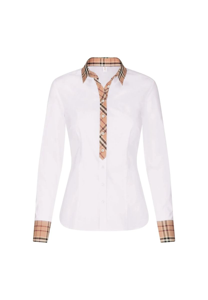 Klassische Hemdbluse aus Viskose-Popeline