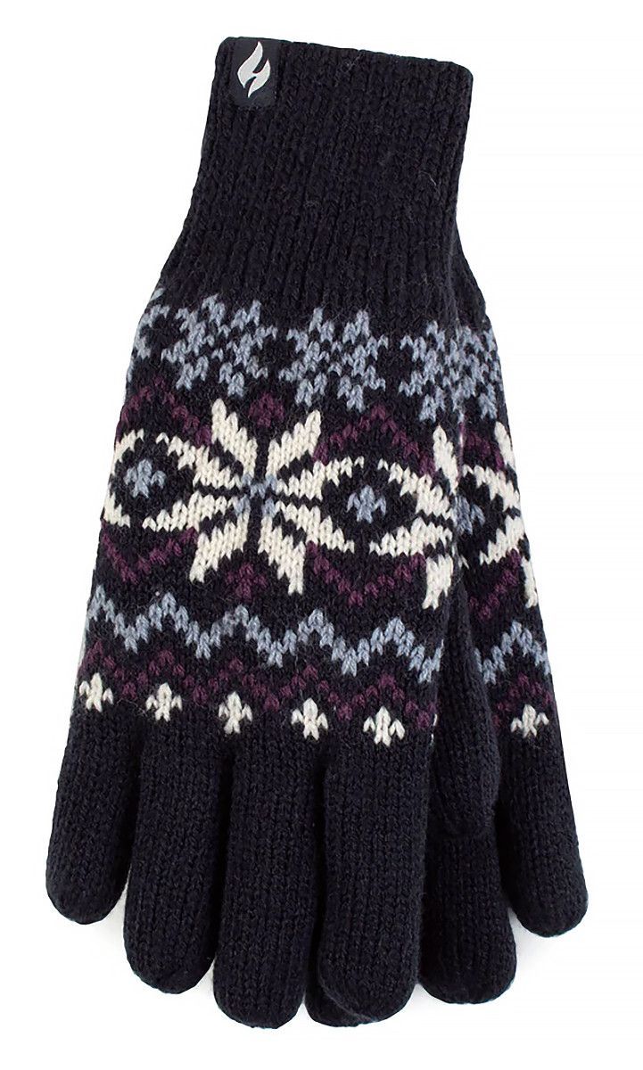 Gestrickte Thermo-Handschuhe mit Norwegermuster