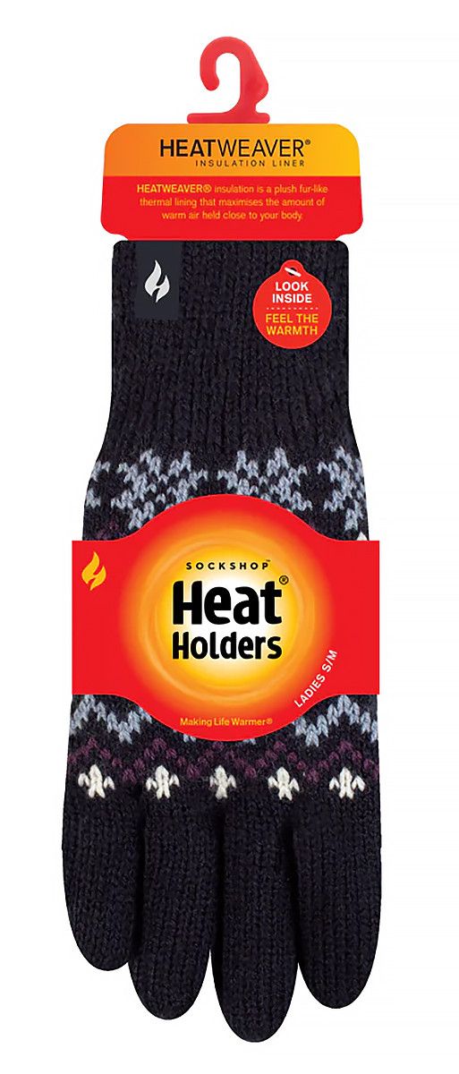 Gestrickte Thermo-Handschuhe mit Norwegermuster