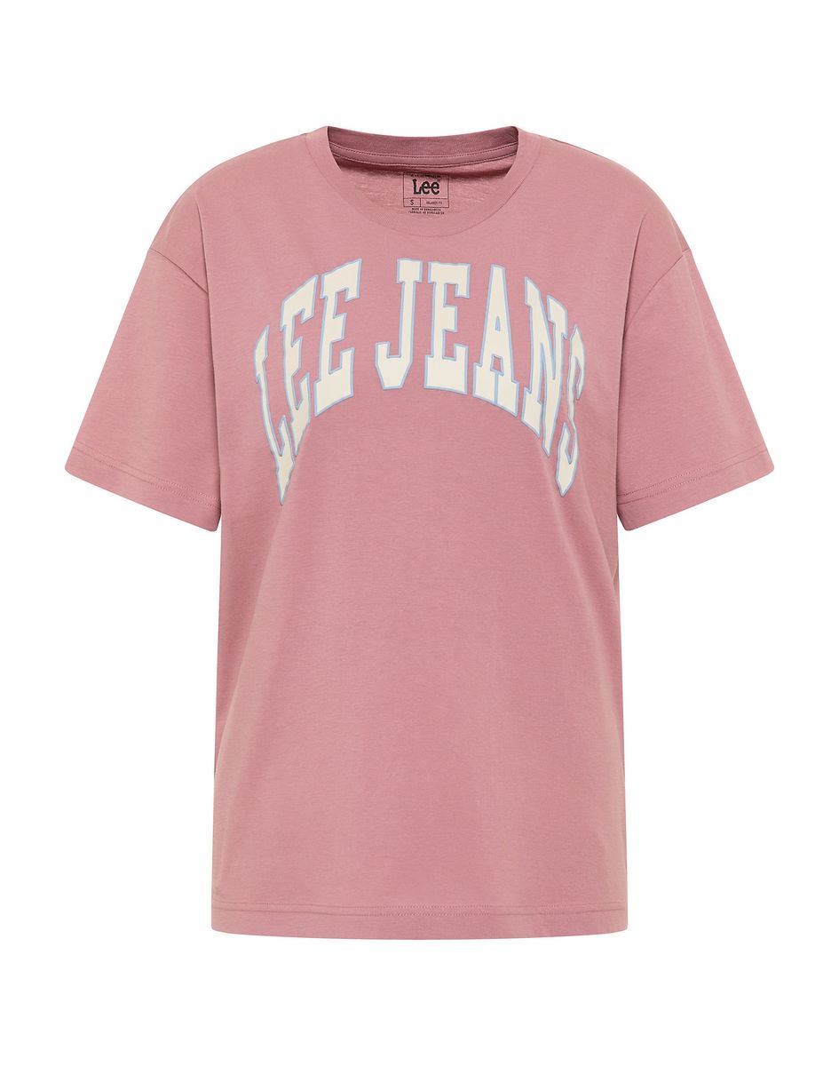 T-Shirt mit College-Logo-Bogen