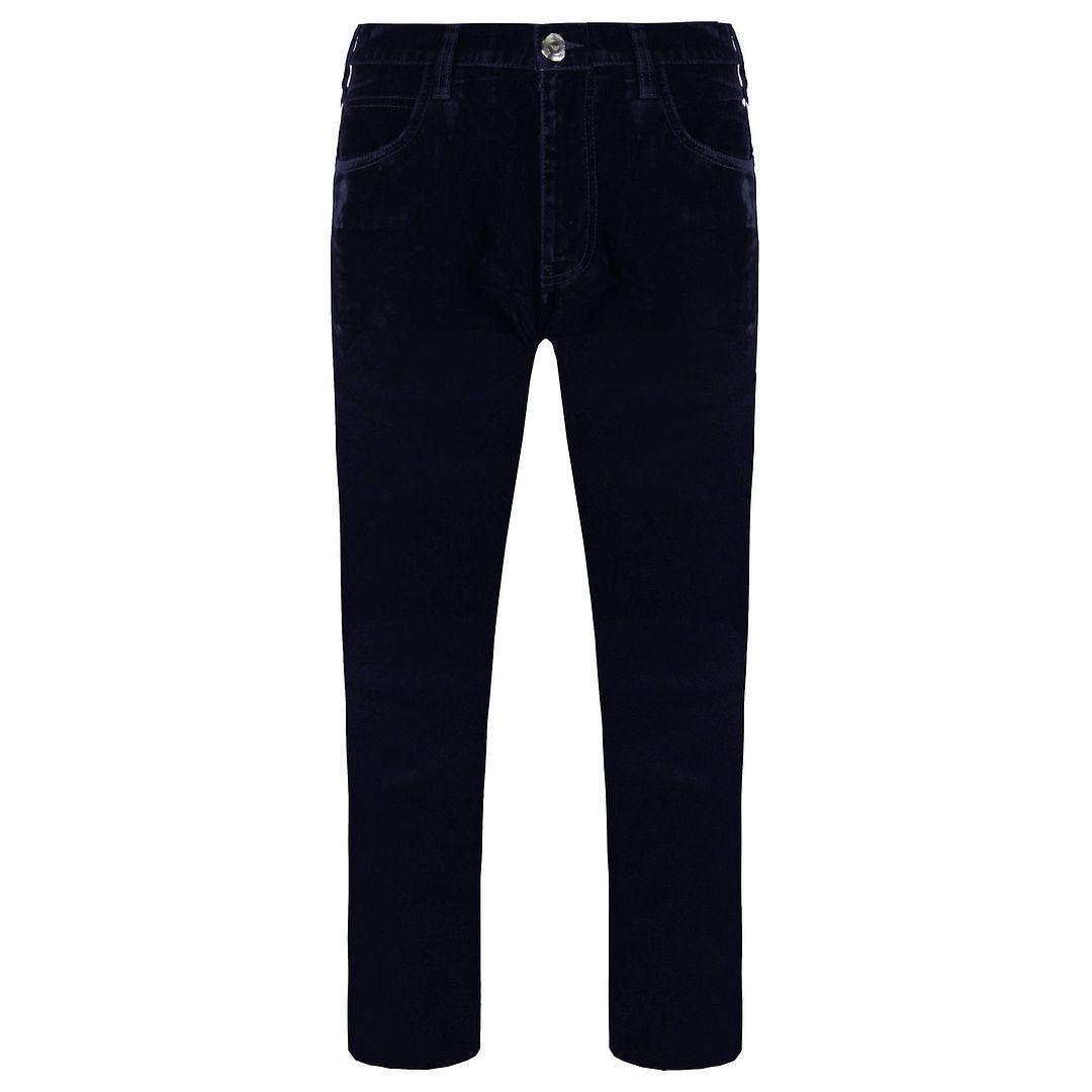 Samthose im Regular Fit