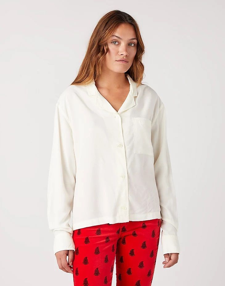 Lockere Lounge-Bluse mit Reverskragen