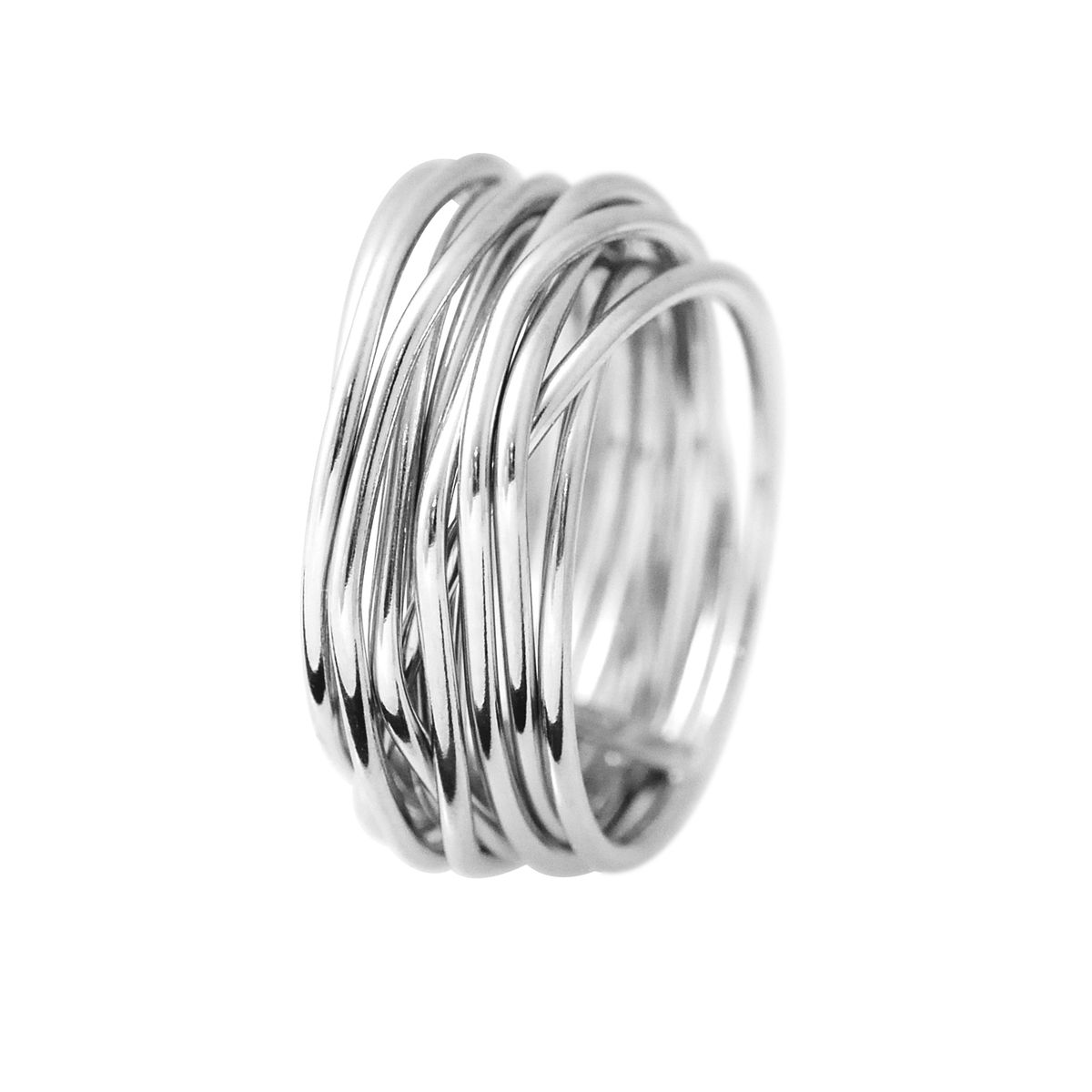 Mehrreihiger Wickelring aus Sterlingsilber