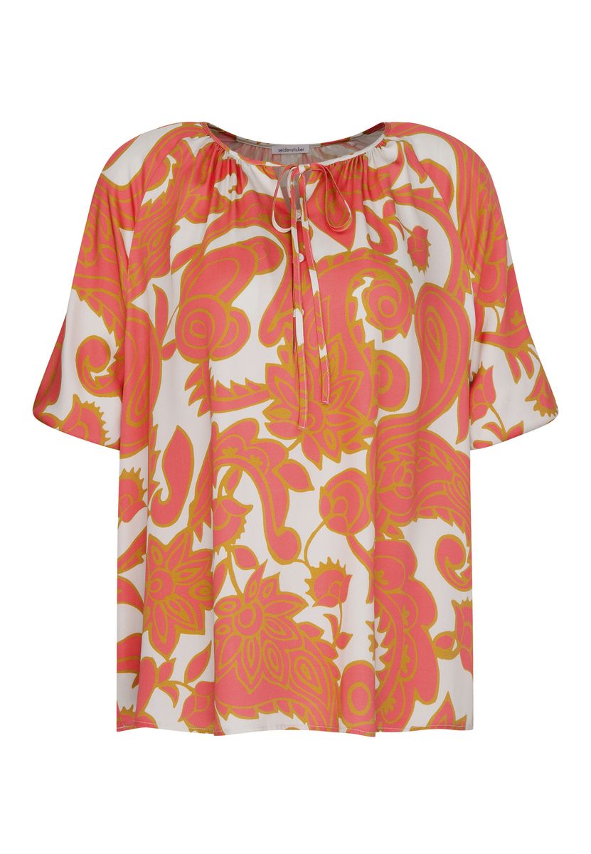 Satin-Bluse mit Paisley-Print