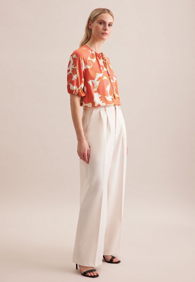 Satin-Bluse mit Paisley-Print