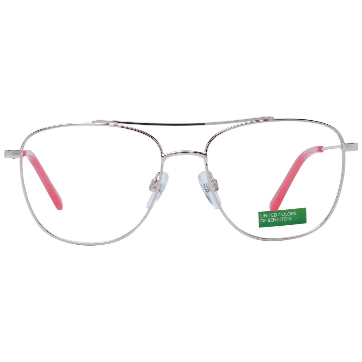 Quadratische Metallbrille mit Doppelsteg
