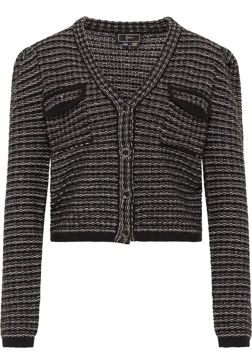 Eleganter Cardigan mit Puffärmeln und Knöpfen