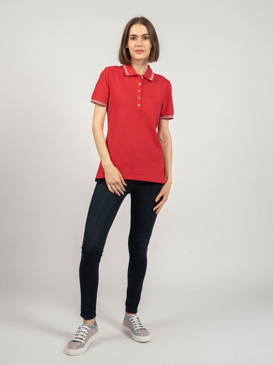 Klassisches Piqué-Poloshirt mit Streifendetails