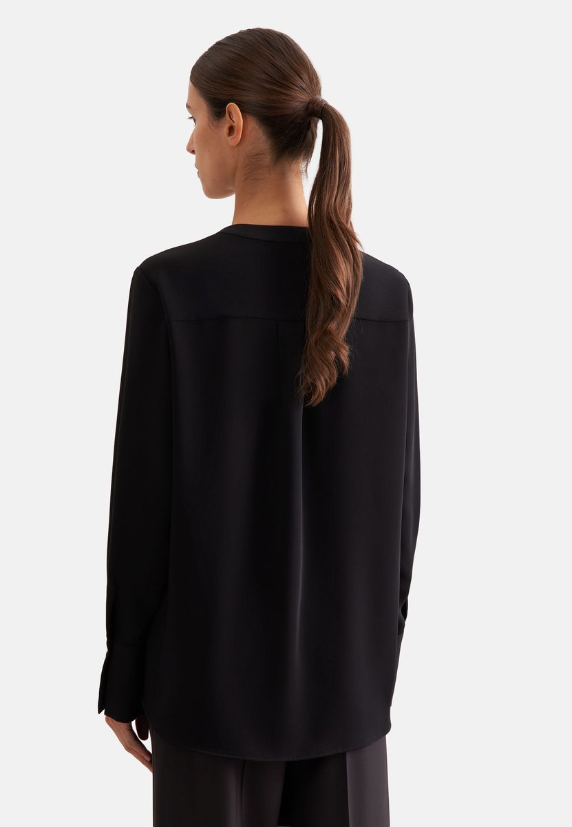 Elegante Krepp-Tunika mit V-Ausschnitt