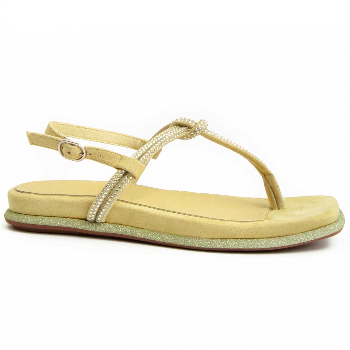 Verzierte Zehentrenner-Sandalen mit Knotendetail