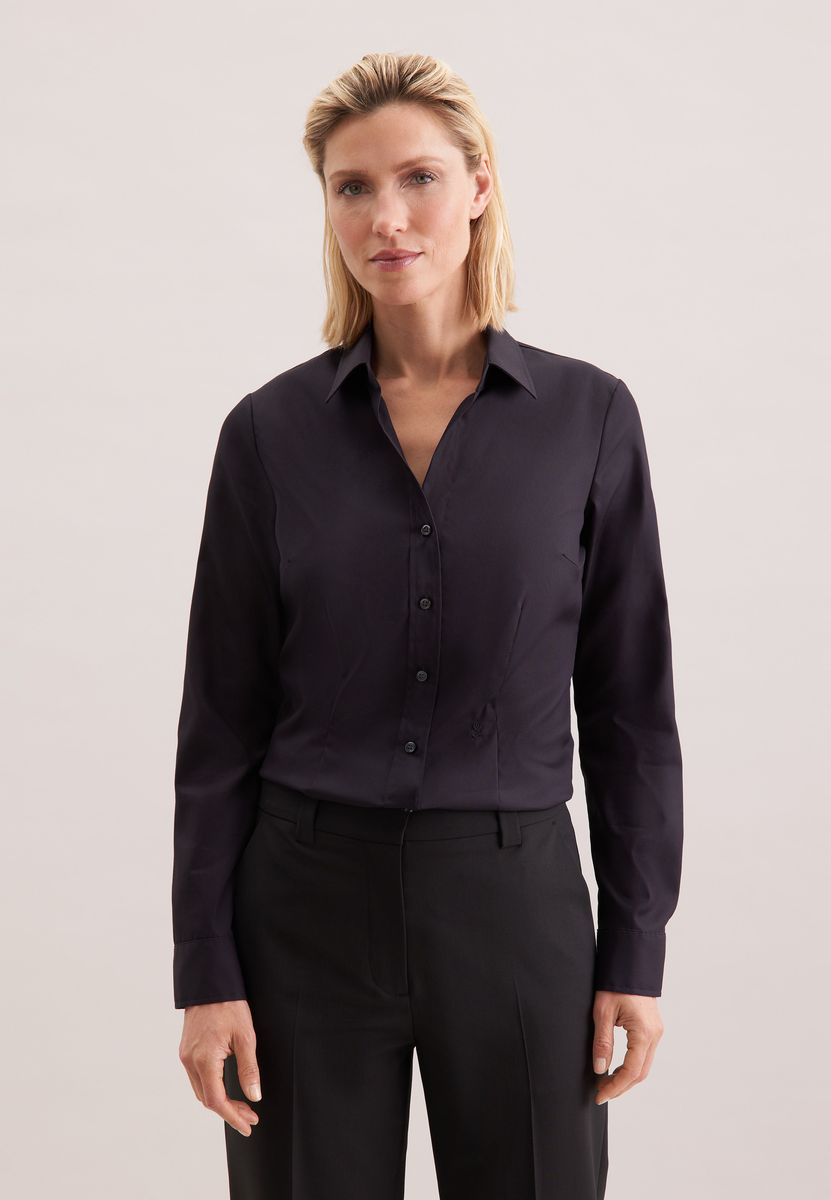 Klassische Slim-Fit Baumwollbluse