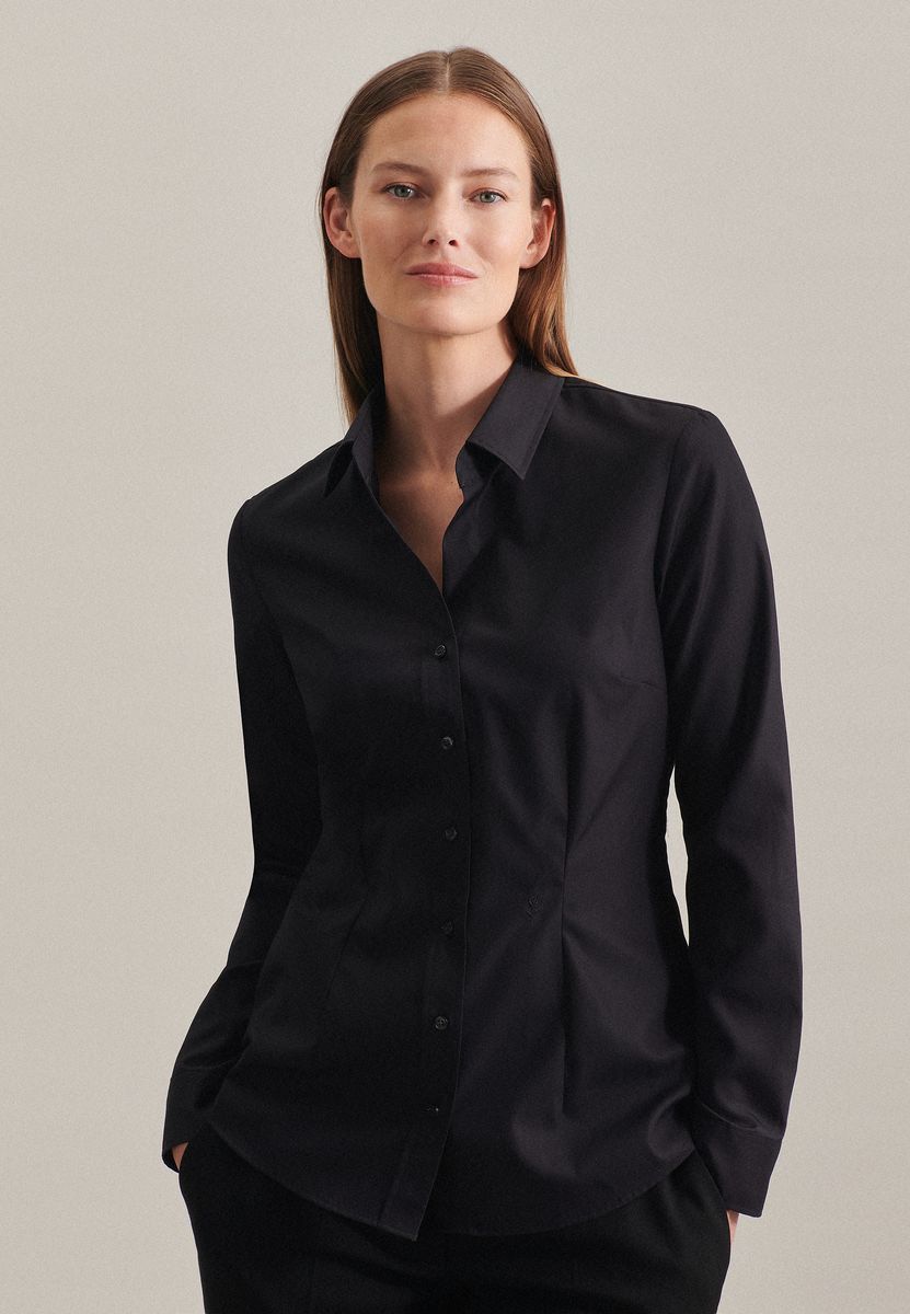 Klassische Slim-Fit Baumwollbluse
