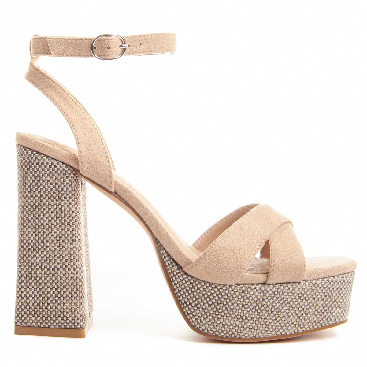 Elegante Plateau-Sandalen mit Kreuzriemen