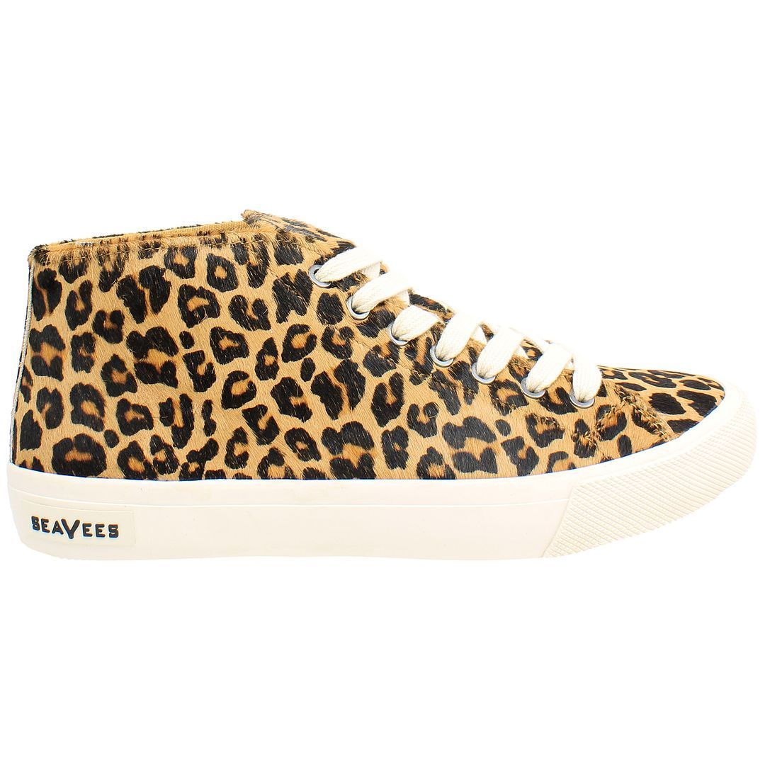Mid-Top-Sneaker mit Leoparden-Print