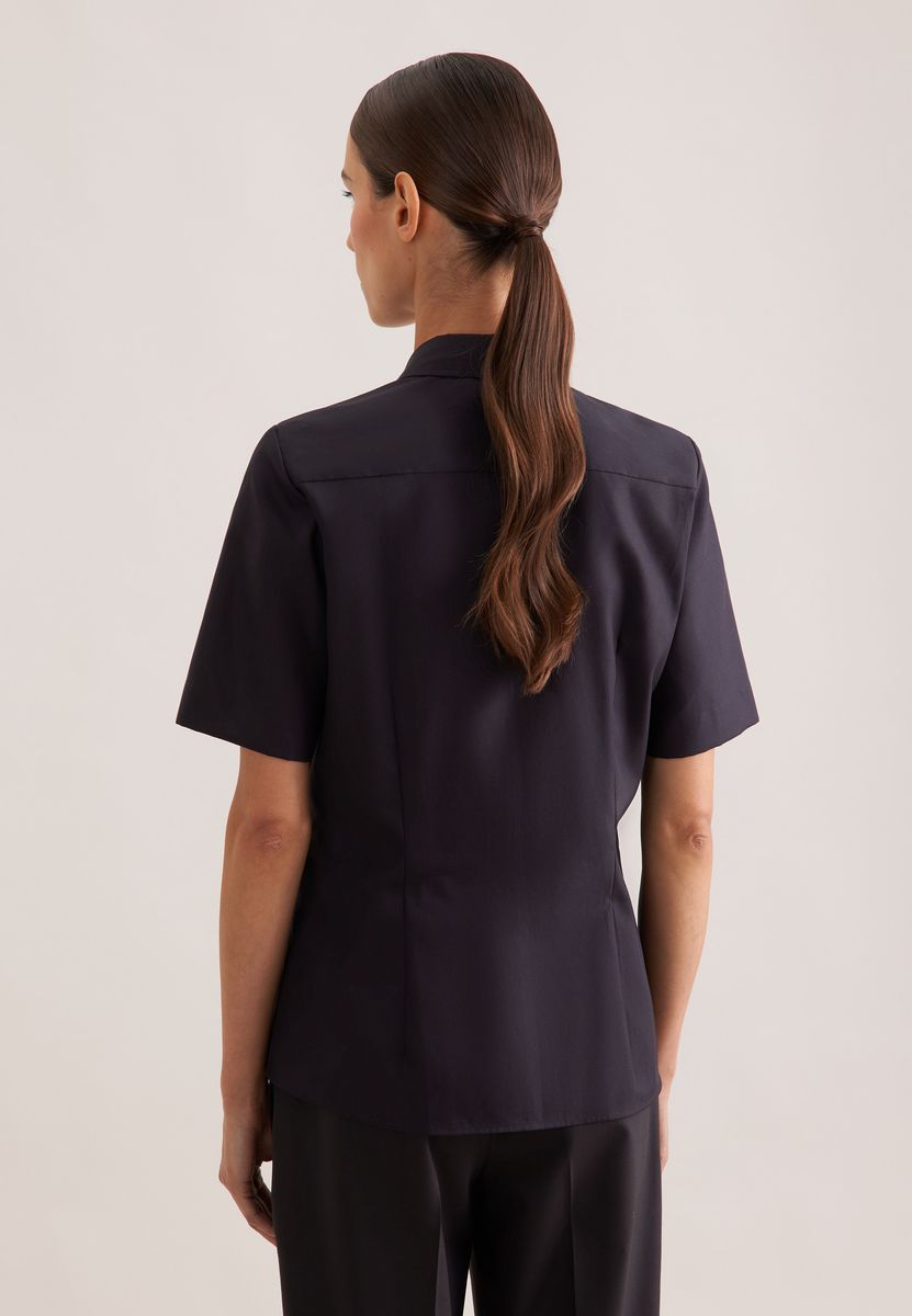 Klassische Kurzarm-Popeline-Bluse