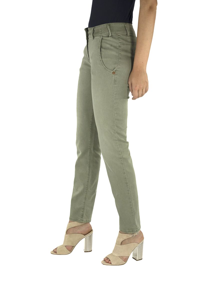 Minimalistische schmal zulaufende Baumwoll-Chinos