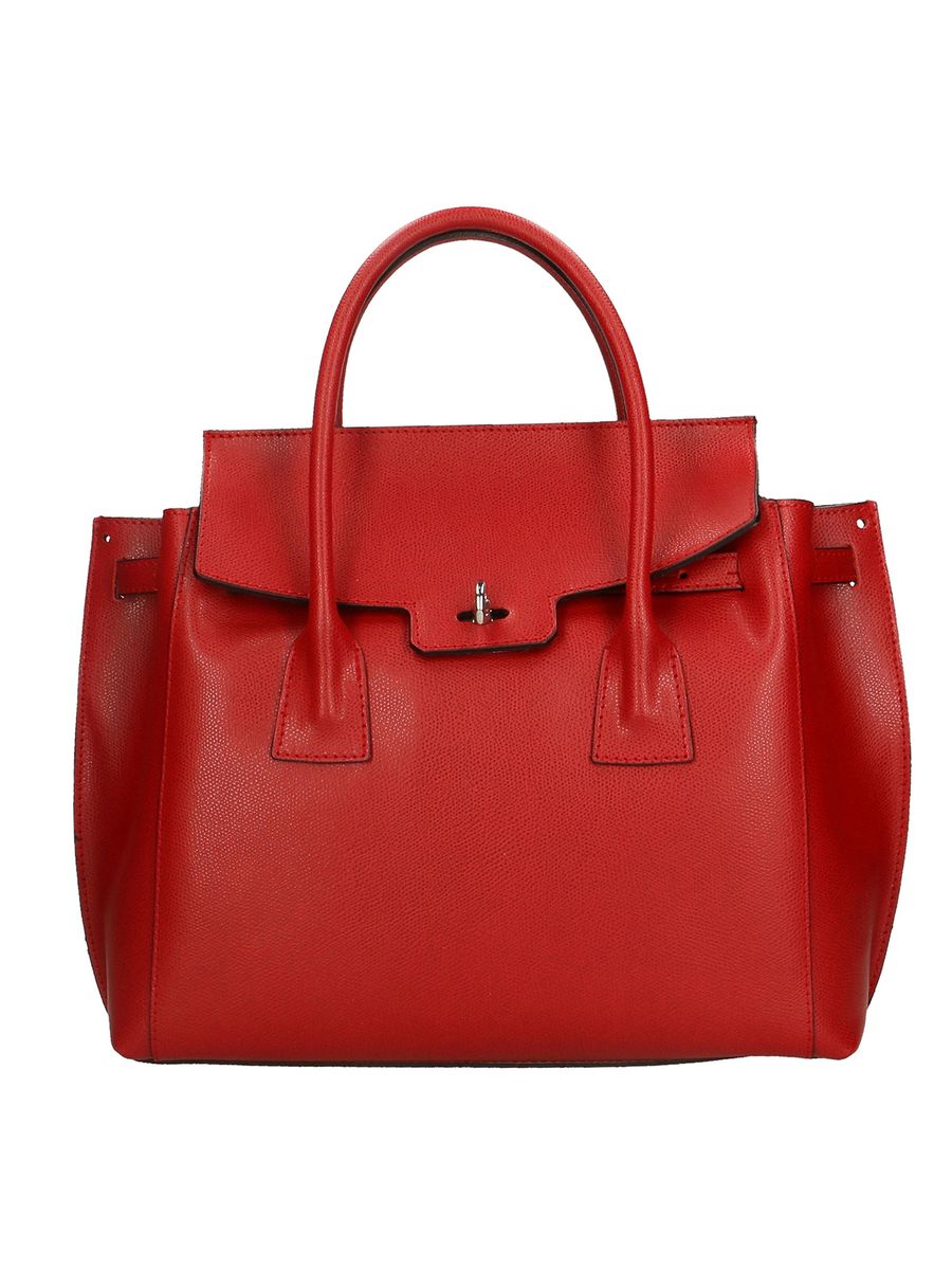 Elegante strukturierte Lederhandtasche
