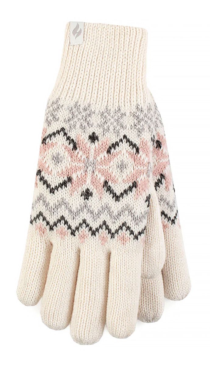 Weiche Thermo-Handschuhe mit Fair-Isle-Muster