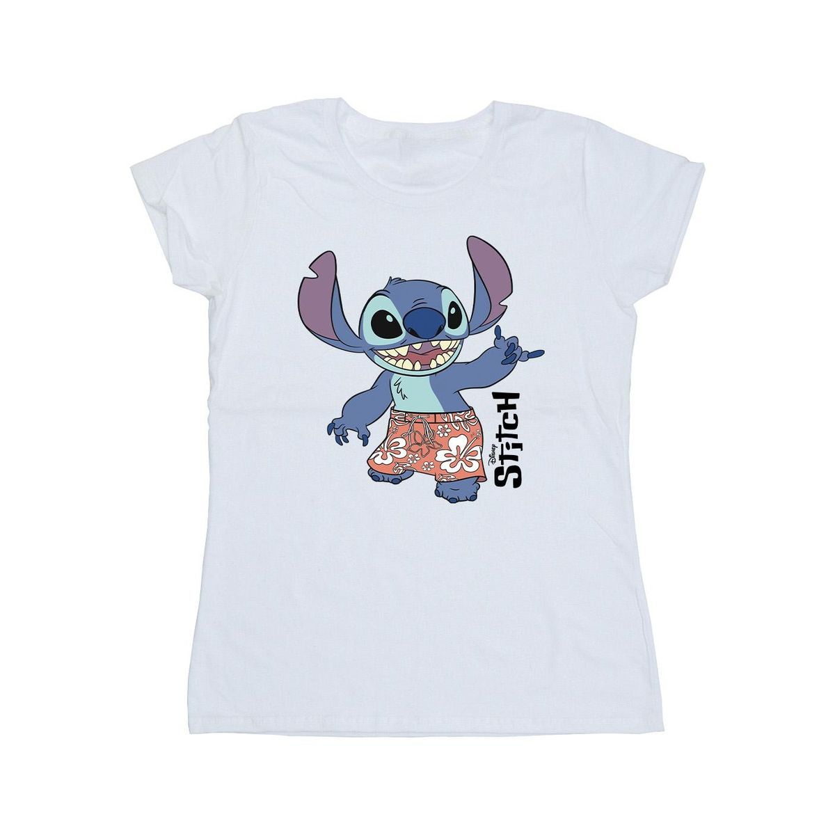 Baumwoll-T-Shirt mit Stitch-Grafik