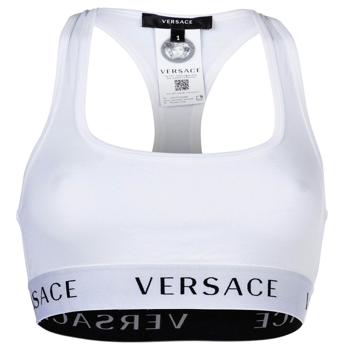 Sport-Bustier mit Logo-Bund