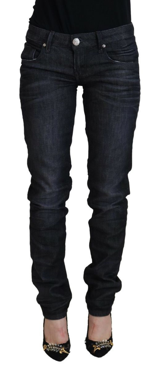Slim-Fit Denim-Jeans mit niedriger Leibhöhe