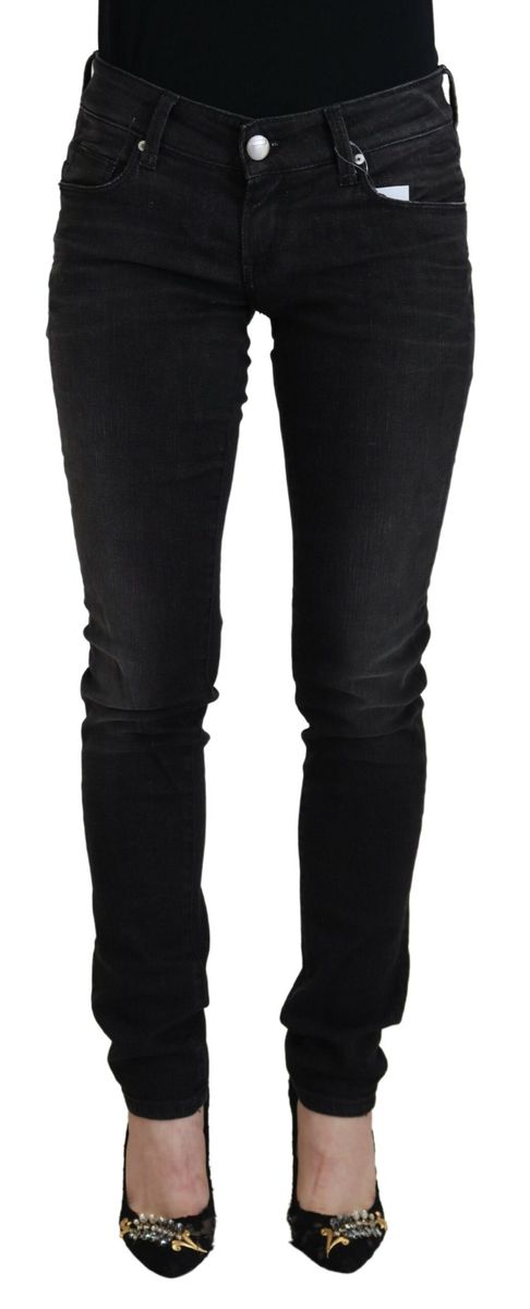 Slim-Fit Denim-Jeans mit niedriger Leibhöhe