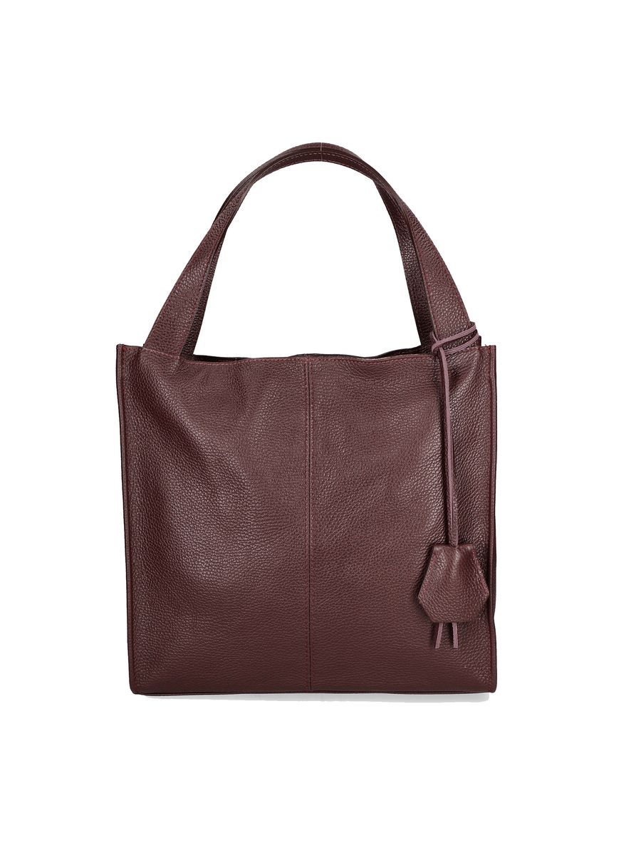 Minimalistische Shopper-Tasche aus genarbtem Leder