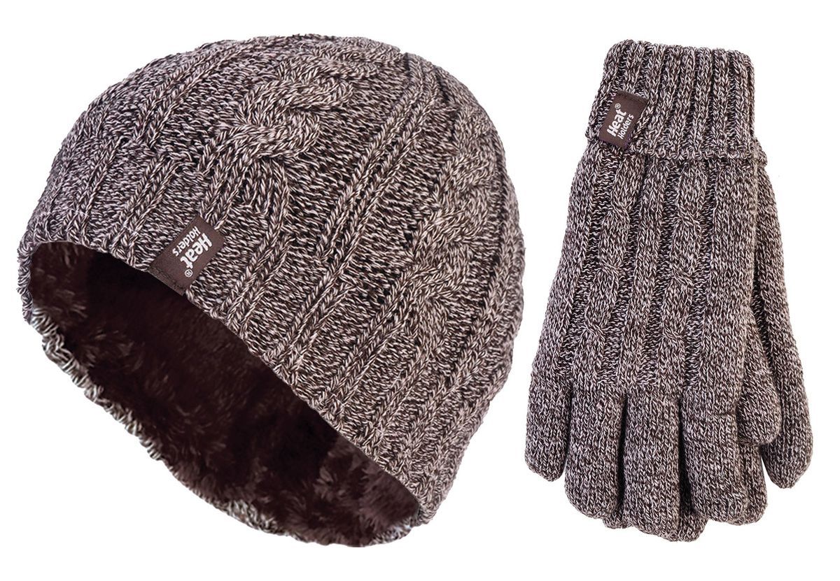 Thermoset mit Zopfmuster für Winter
