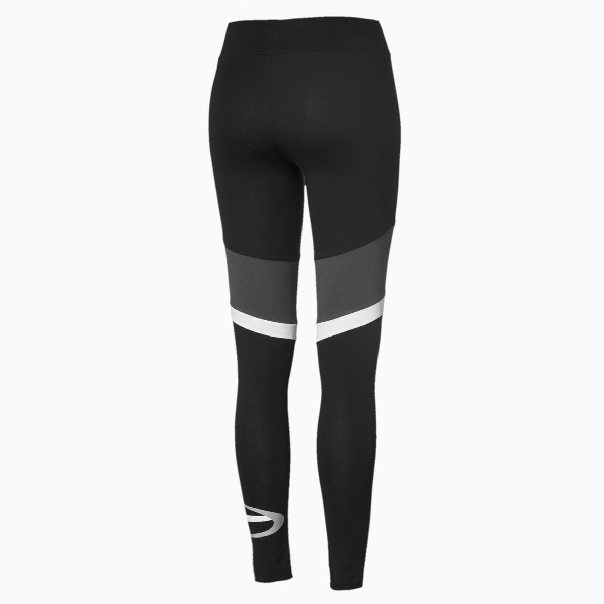 Retro Leggings mit Farbblock-Design
