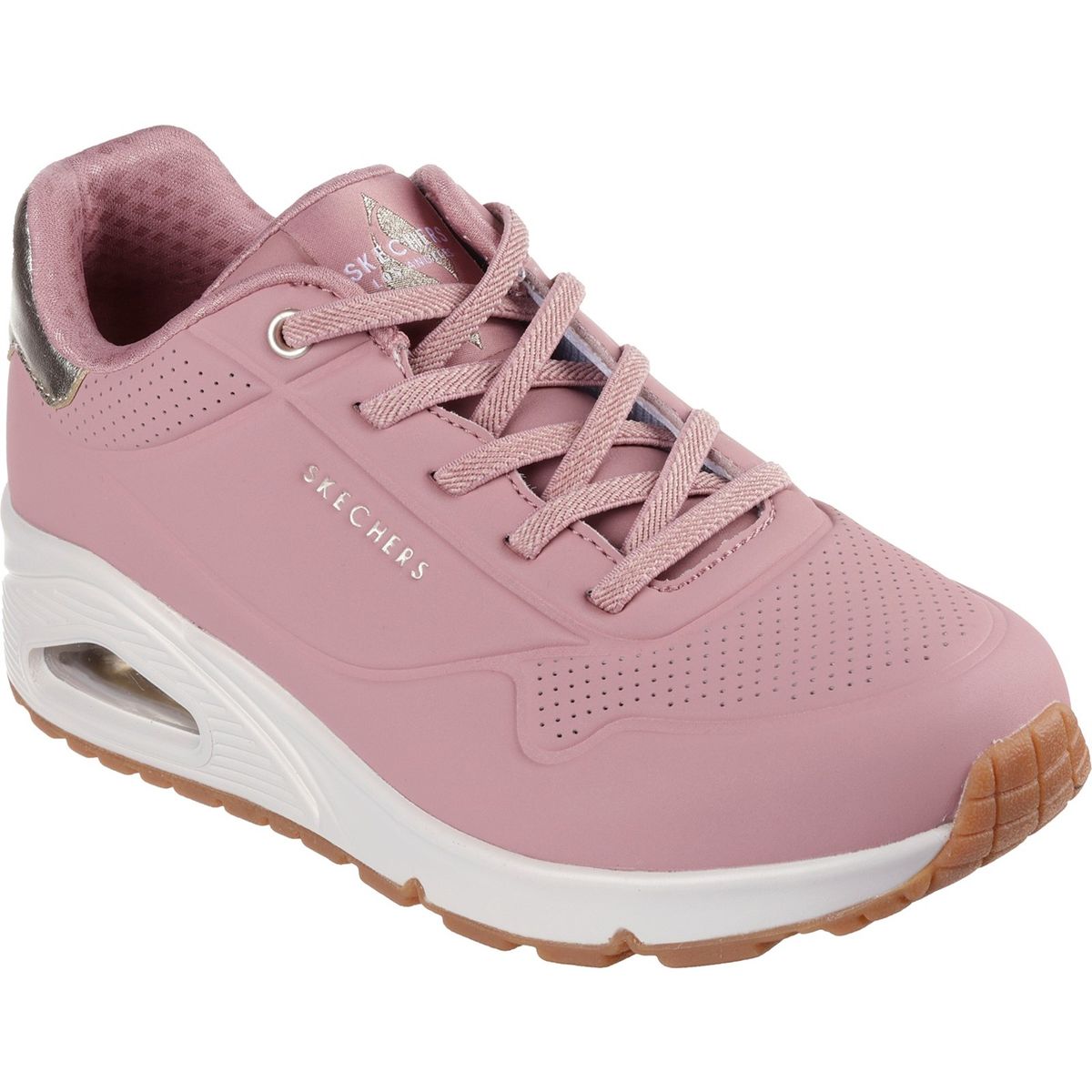 Schimmernde Street-Sneaker mit Metallic-Akzenten