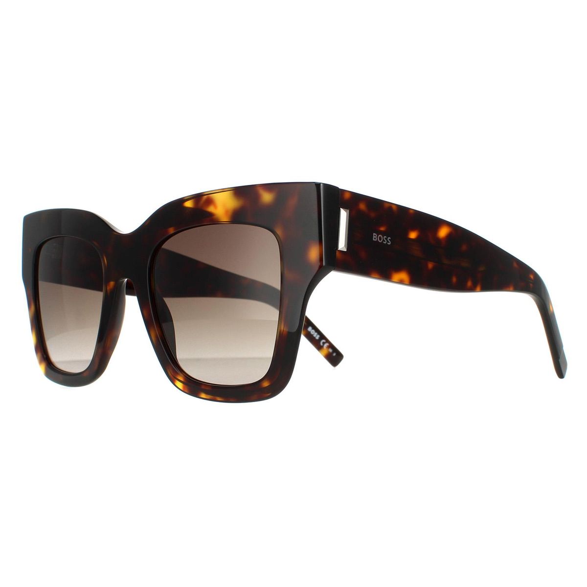 Markante Quadratische Schildpatt-Sonnenbrille
