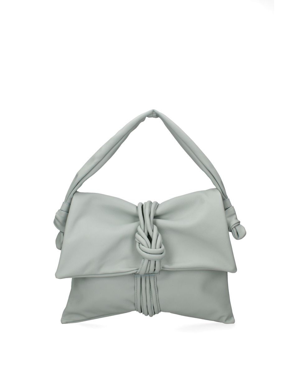 Schultertasche aus Leder mit Knotendetail