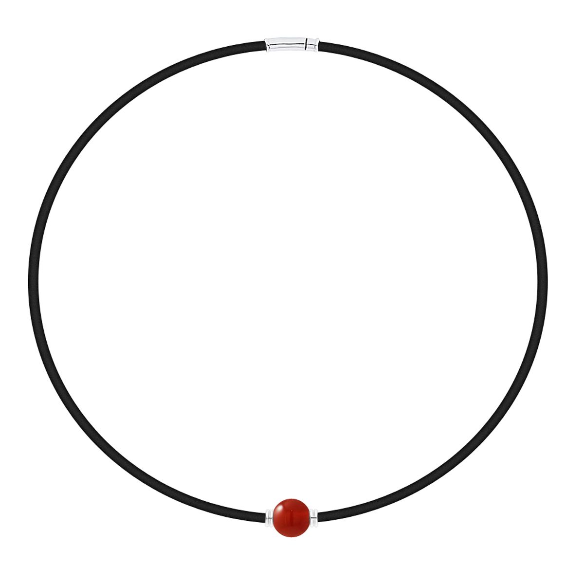 Minimalistischer Neopren-Choker mit Koralle