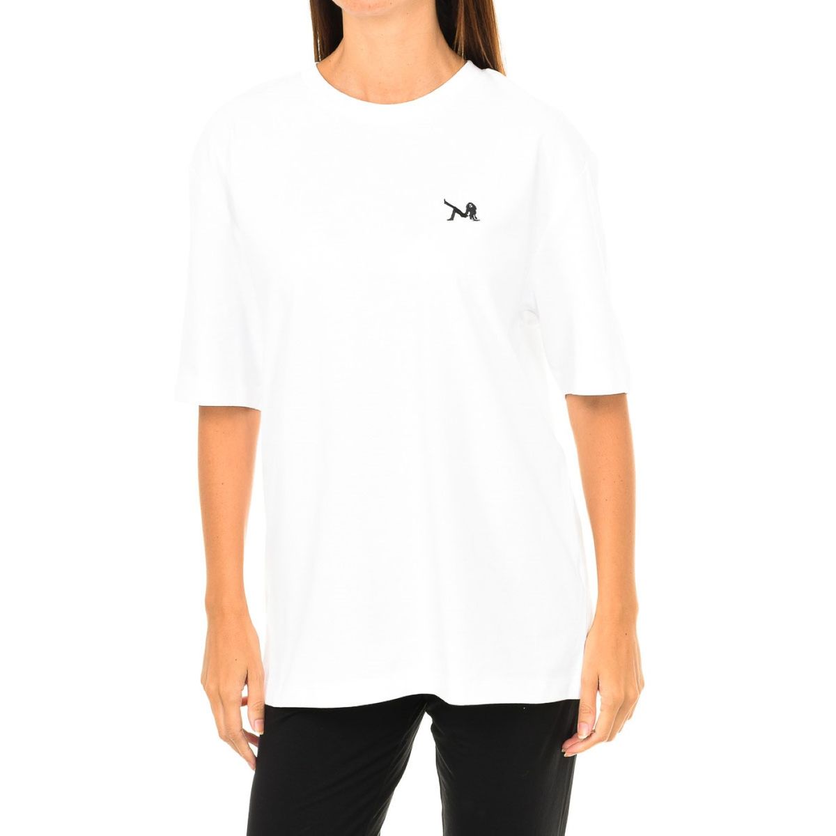 Lockeres T-Shirt mit Grafik-Stickerei