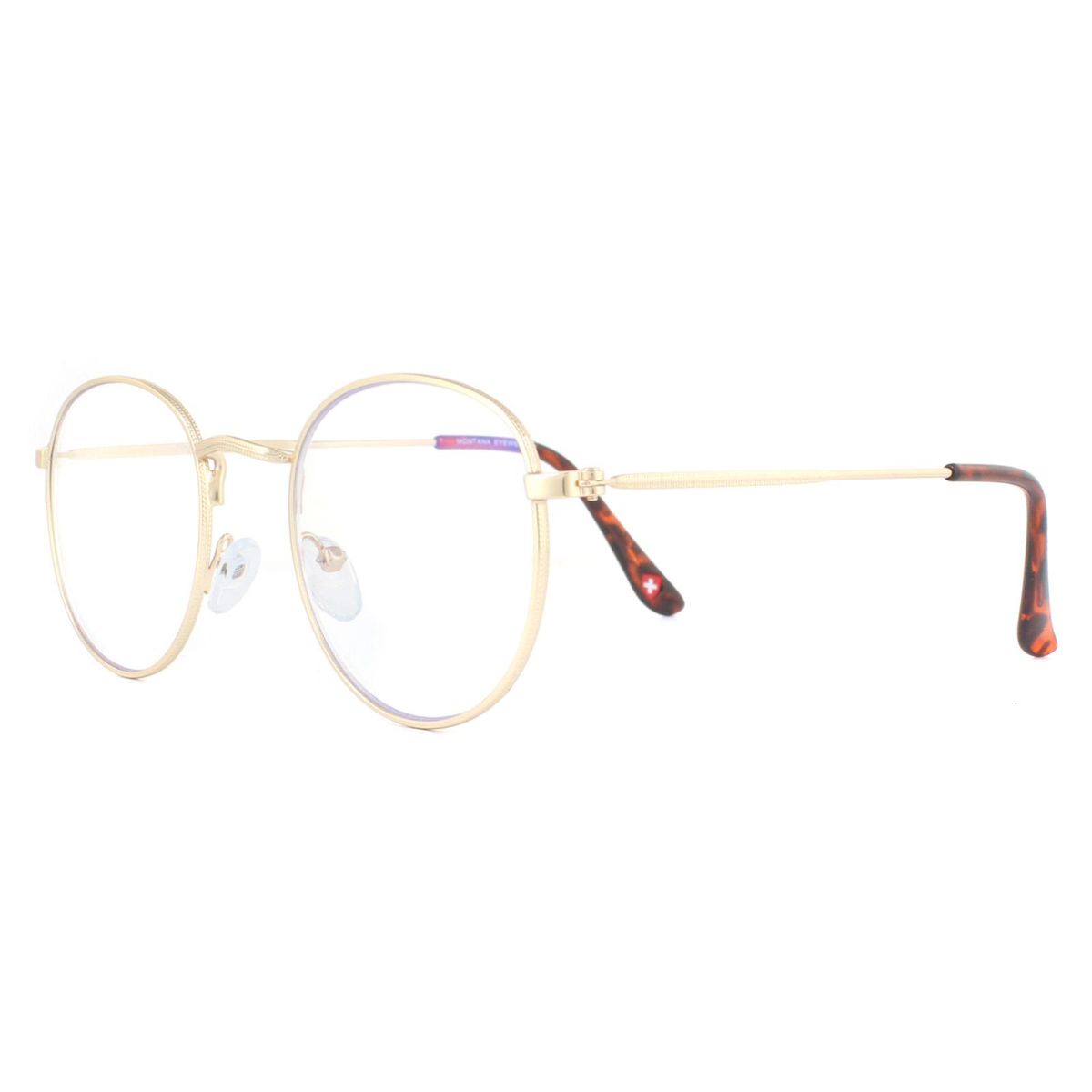 Minimalistische runde Metallrahmen-Brille