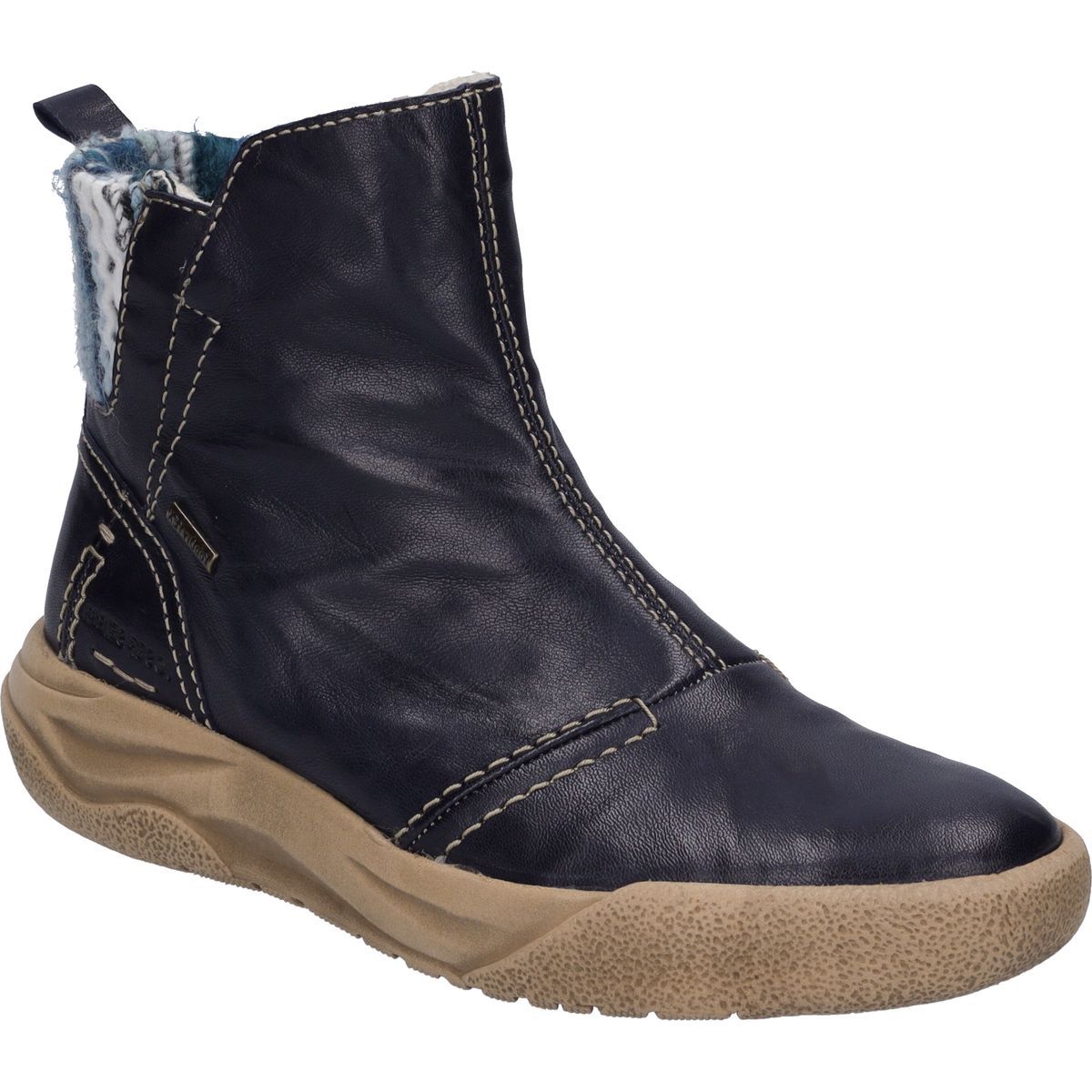 Lederstiefeletten mit warmem Plüschfutter